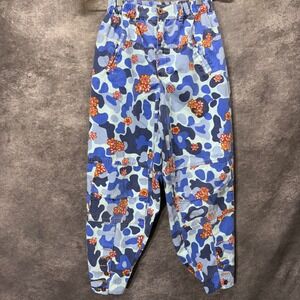 Oilily Jeans Girls Blue Floral Camo Denim Pants Size 152 12 Tapered Retro Funky